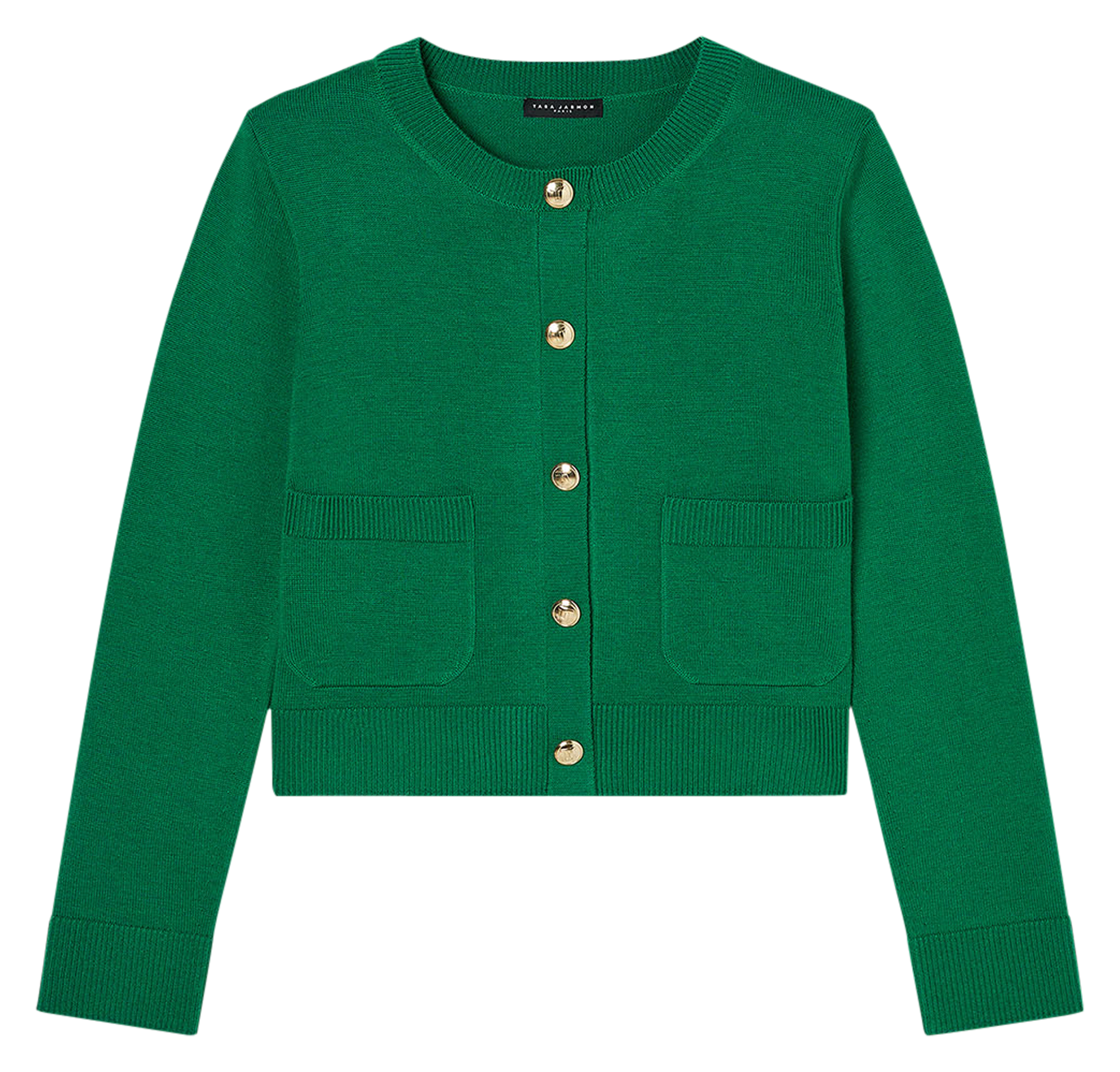 GYSLAIN - Gilet droit en maille | Vert