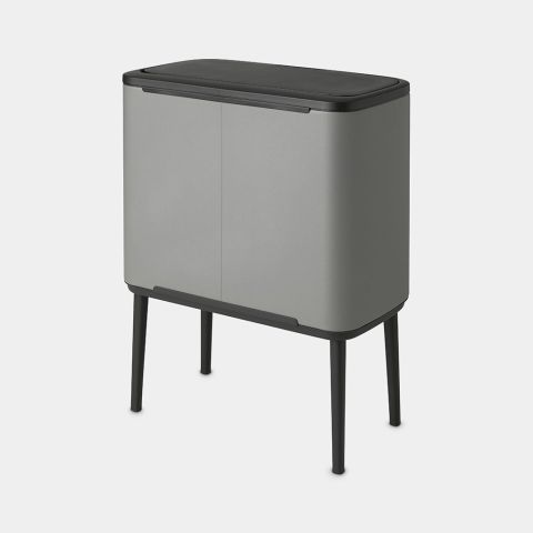 Bo Touch Bin, met 3 binnenemmers, 3 x 11 liter - Mineral Concrete Grey