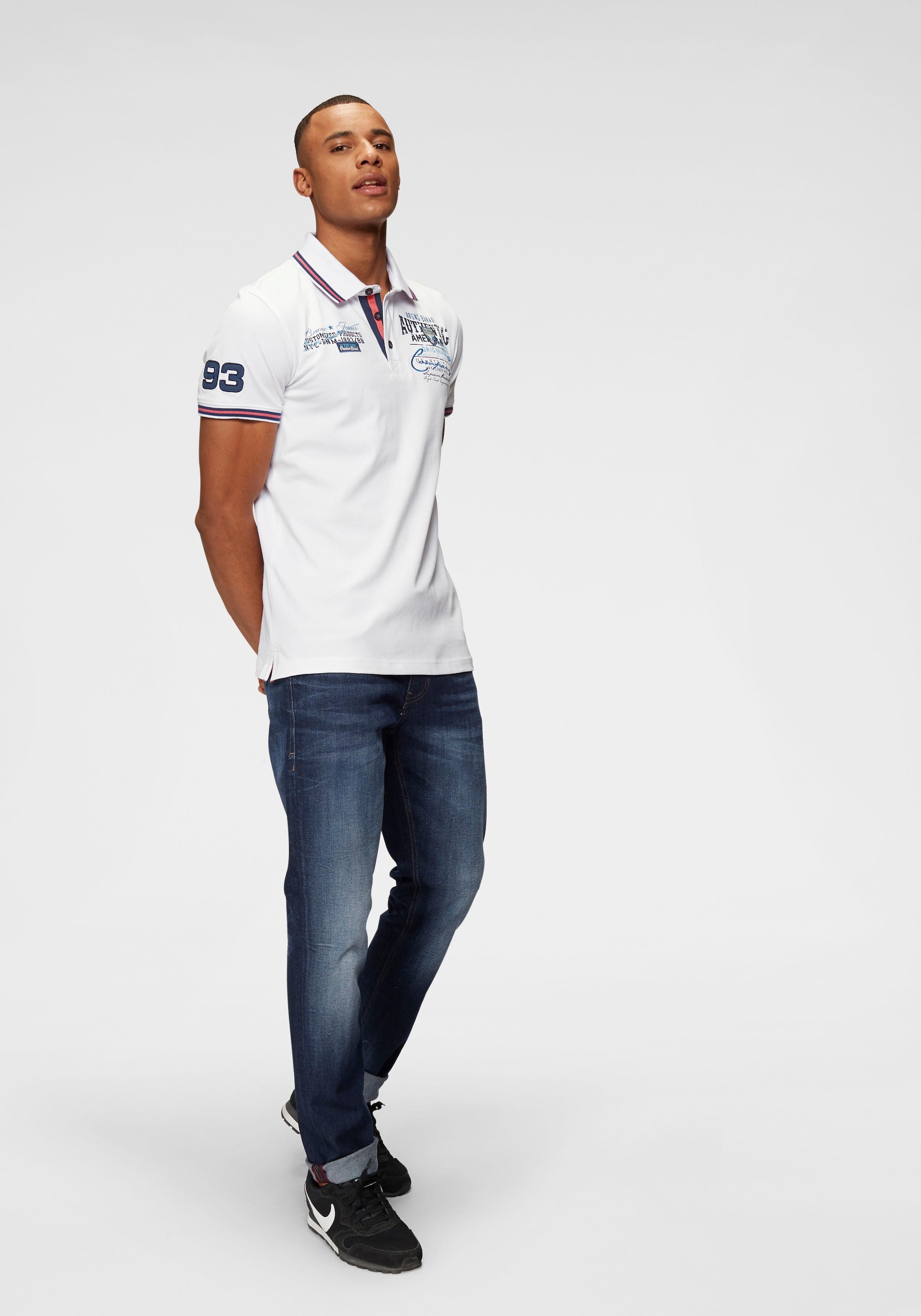 Bruno Banani Poloshirt , Kurzarm,  körpernahe Passform,  aus Baumwollmischung