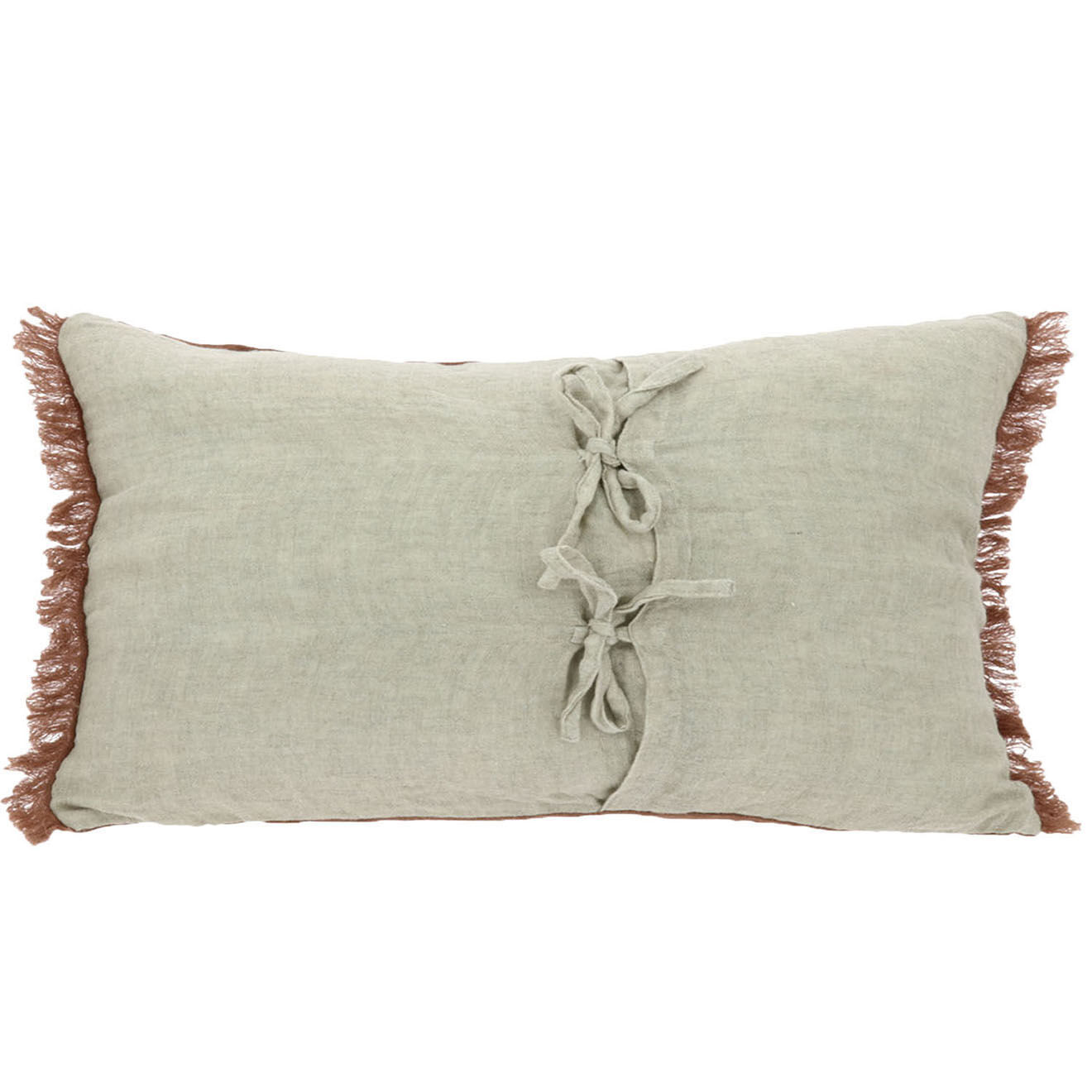 En Fil d'Indienne Housse de coussin Étamine terracotta - 45x100 cm