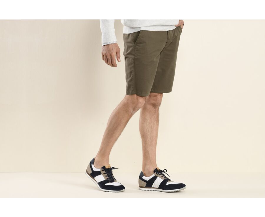 Bermuda chino homme Taupe Foncé - BARRY