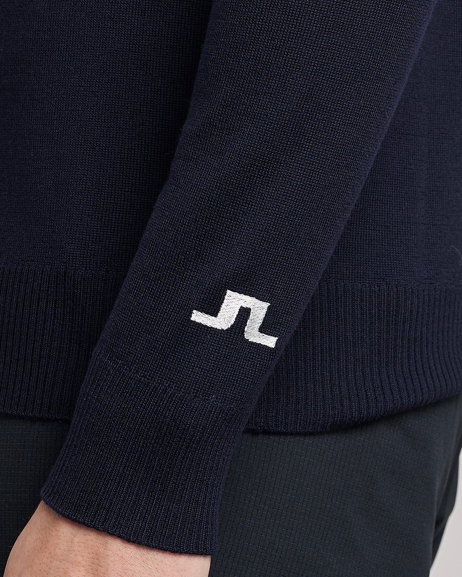 J.Lindeberg Kian Tour Merino Half Zip Navy