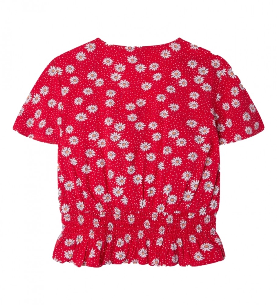 Blusa vermelha rendada Pepe Jeans
