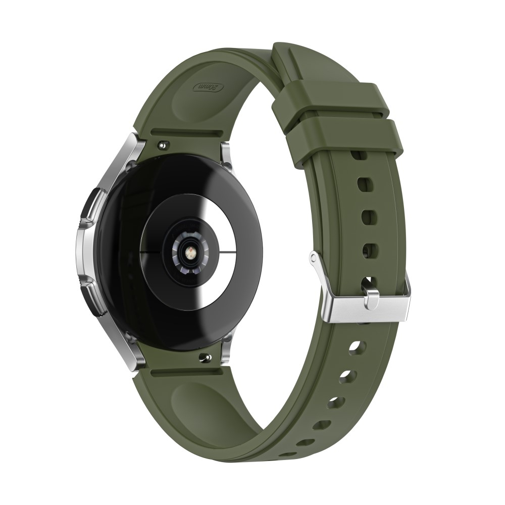 Samsung Galaxy Watch 4 Classic (46mm) Ersatz Sport Silikon Armband Soft Touch (Gelenkumfang: 180 - 230mm) - Dunkelgrün