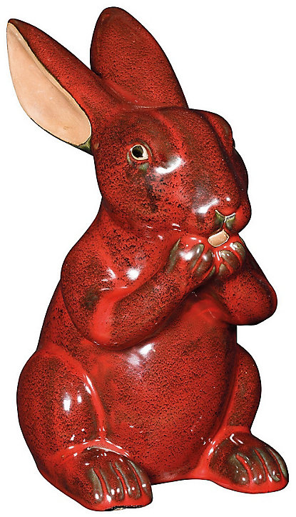 Lapin Deroma Jano Japandi en grès émaillé H.28 cm