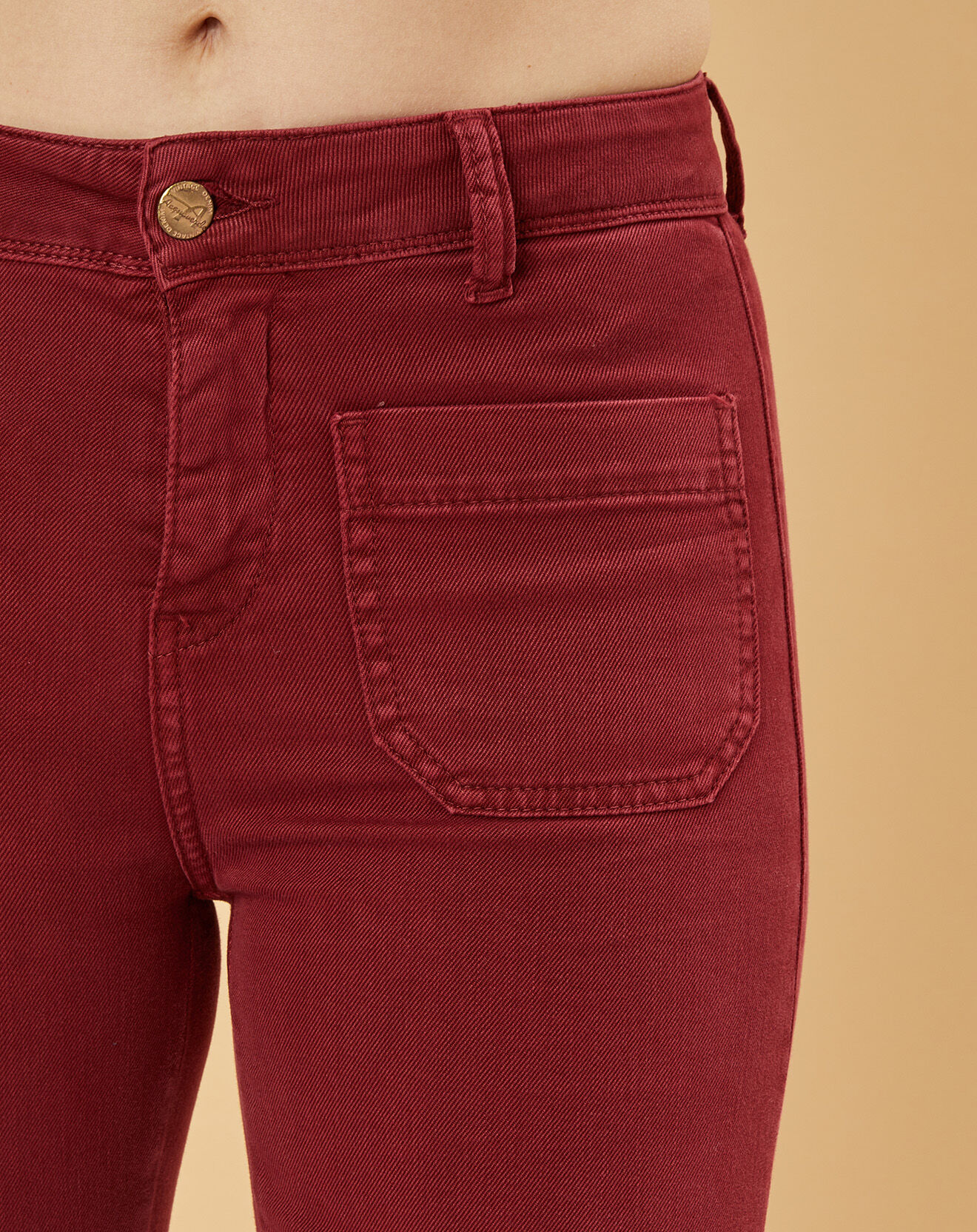 Acquaverde Jean bootcut Charlotte bordeaux