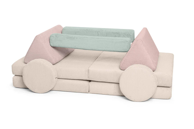 Shappy Play Byggbar Sofa 160x80 cm Cord, Lollipop