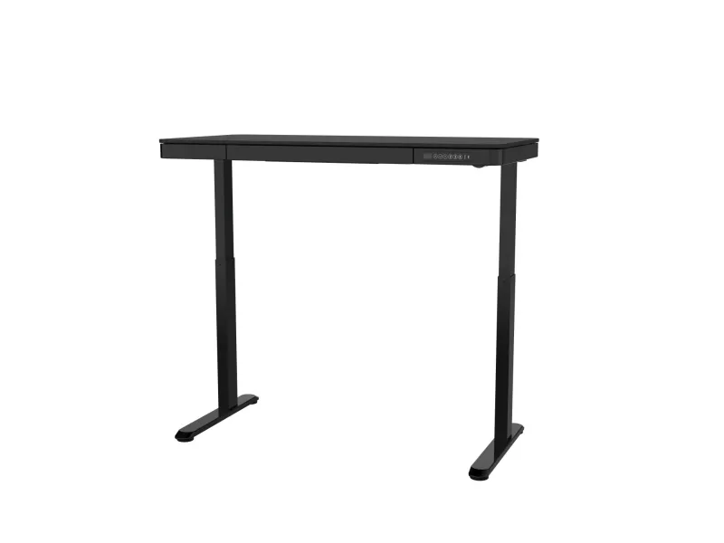 Activejet -skrivebord med elektrisk højdejustering 140x70 ET119W-C sort, Sort, 45 kg, 725 - 1225 mm, Træ, Rektangulær form, Stål