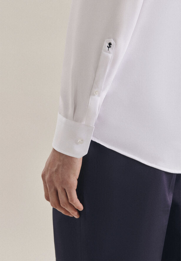 Seidensticker Business Shirt Regular fit Long sleeve Kent-Collar Uni White
