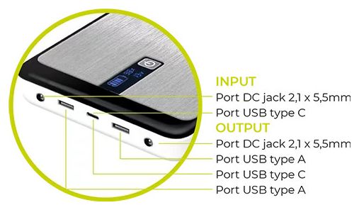 Batterie Externe Powertec PT 111 30 000 mAh  111W