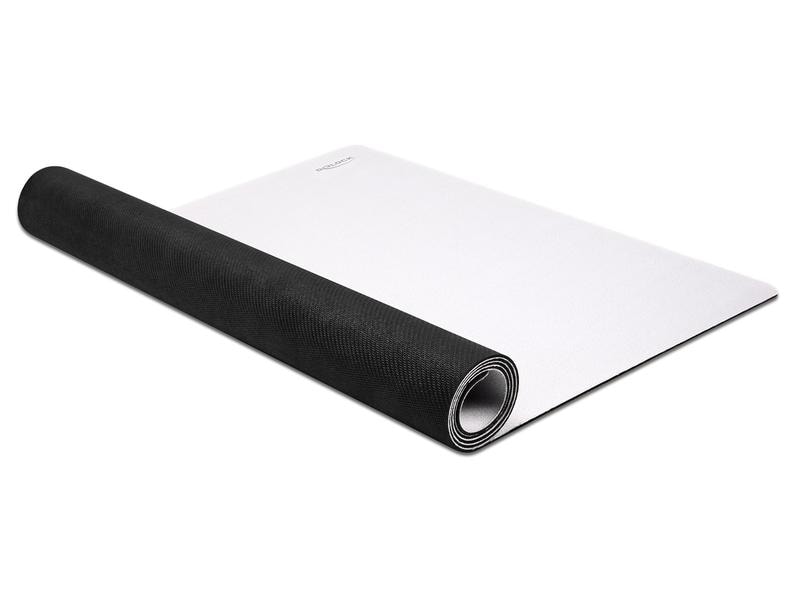 Delock Mausmatte 900 x 500 x 2 mm Weiss Extra-weite Mausmatte mit gummierter Unterseite