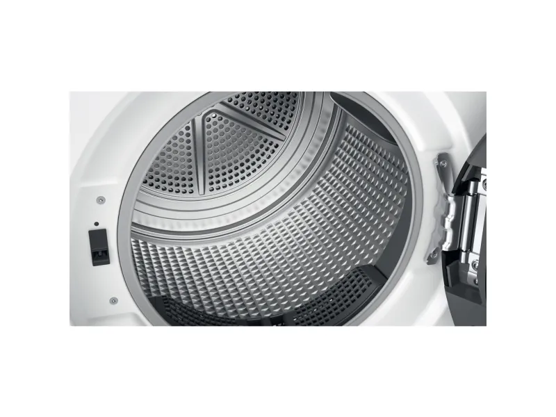 Whirlpool FFT M22 9X2B PL, Fritstående, Front-læsning, Kondensering, Sort, Hvid, Knapper, Dreje, Berøring, Højre