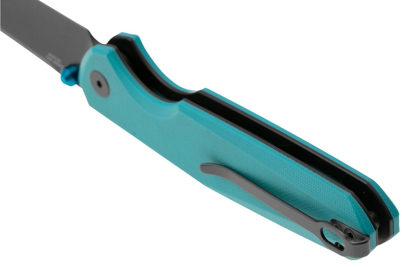 Bestechman Velix BMK07D PVD 14C28N, Blue G10 zakmes, Ostap Hel design