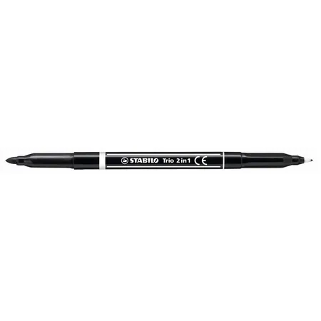 Filzstift und Fineliner in einem - STABILO Trio 2 in 1 - 10er Pack mit 10 verschiedenen Farben