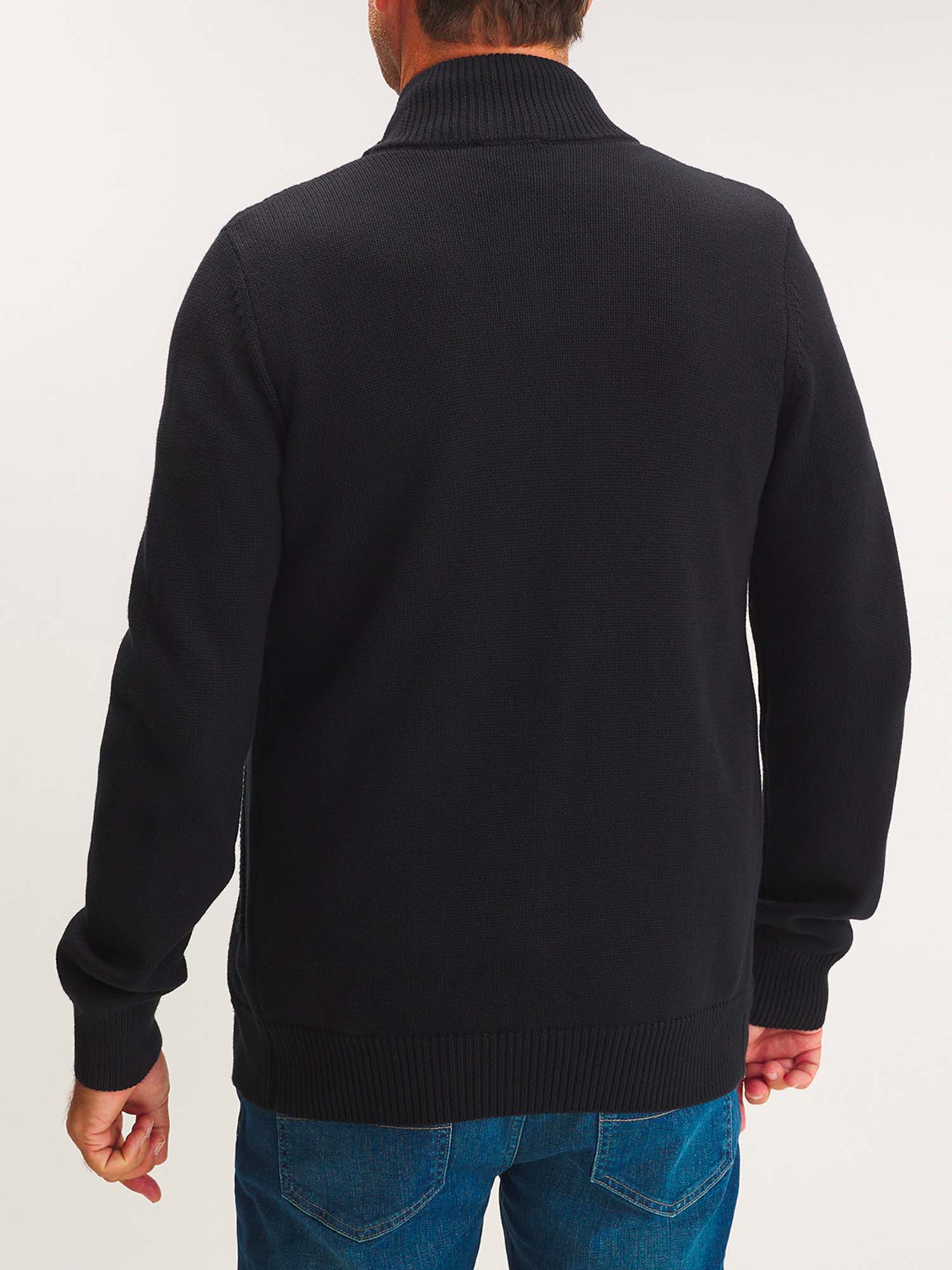 Gilet Homme Zippée Maille Noir