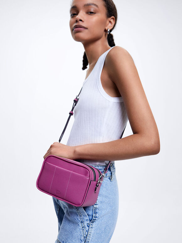 Bolsa de ombro básica - Rosa