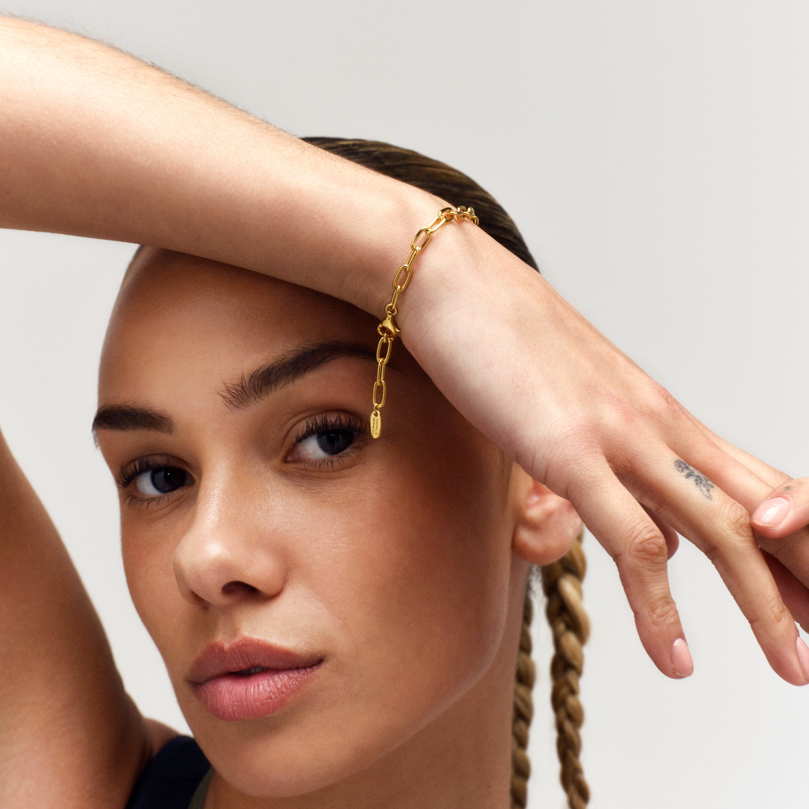 Camille Brinch  Link Puffer armbånd - forgyldt