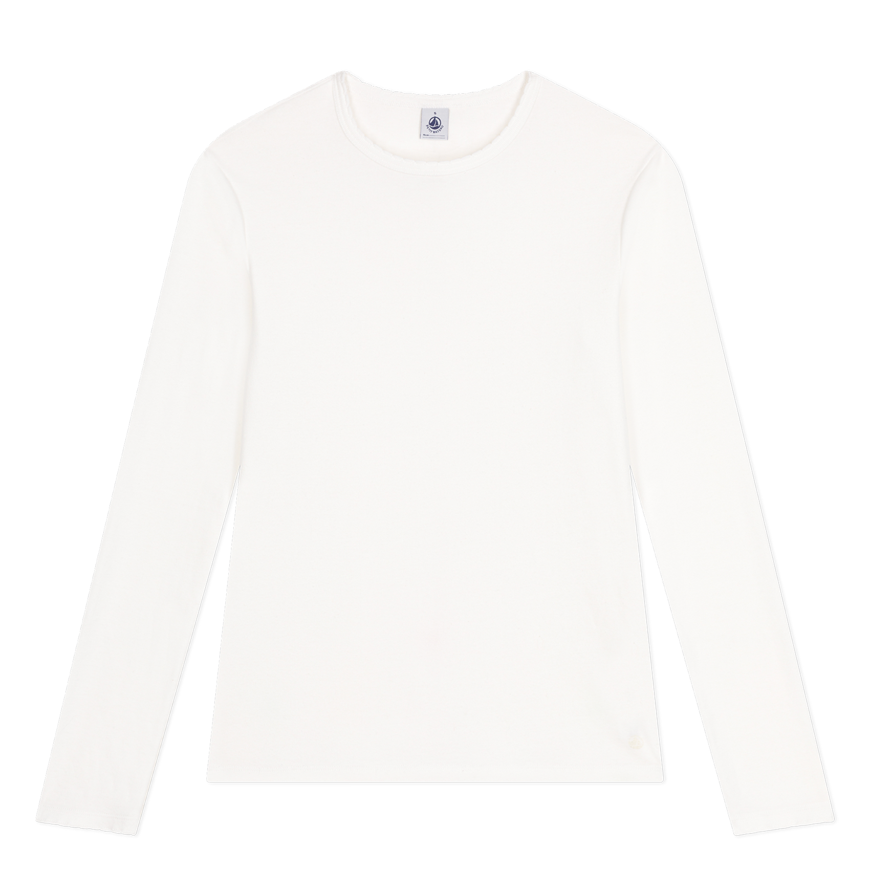 Tee-shirt col rond en coton | Blanc