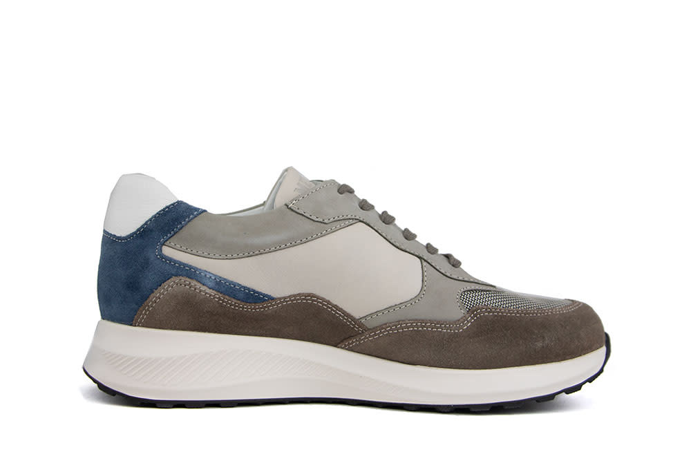 Mephisto Sneaker Driss Warm Grey Blue Combi
