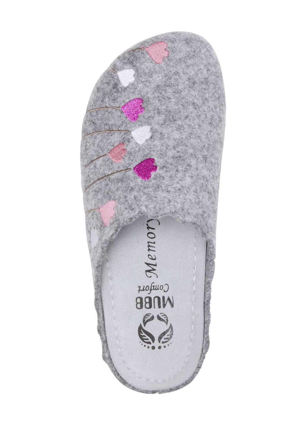 Mubb Pantoffel mit putziger Blumen-Stickerei