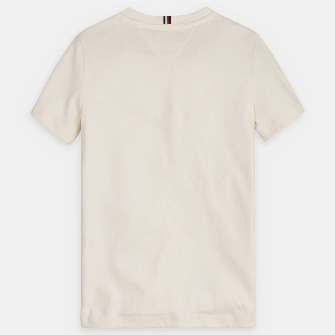 Tommy Hilfiger T-Shirt en Coton bio à logo à la base écru