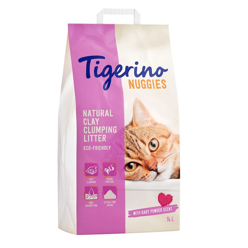 Litière Tigerino Nuggies, senteur talc pour bébé à prix discount sur bitiba.fr