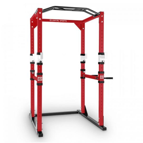 Tremendour Power Rack Estrutura Aço Ginásio Musculação Vermelho Branco