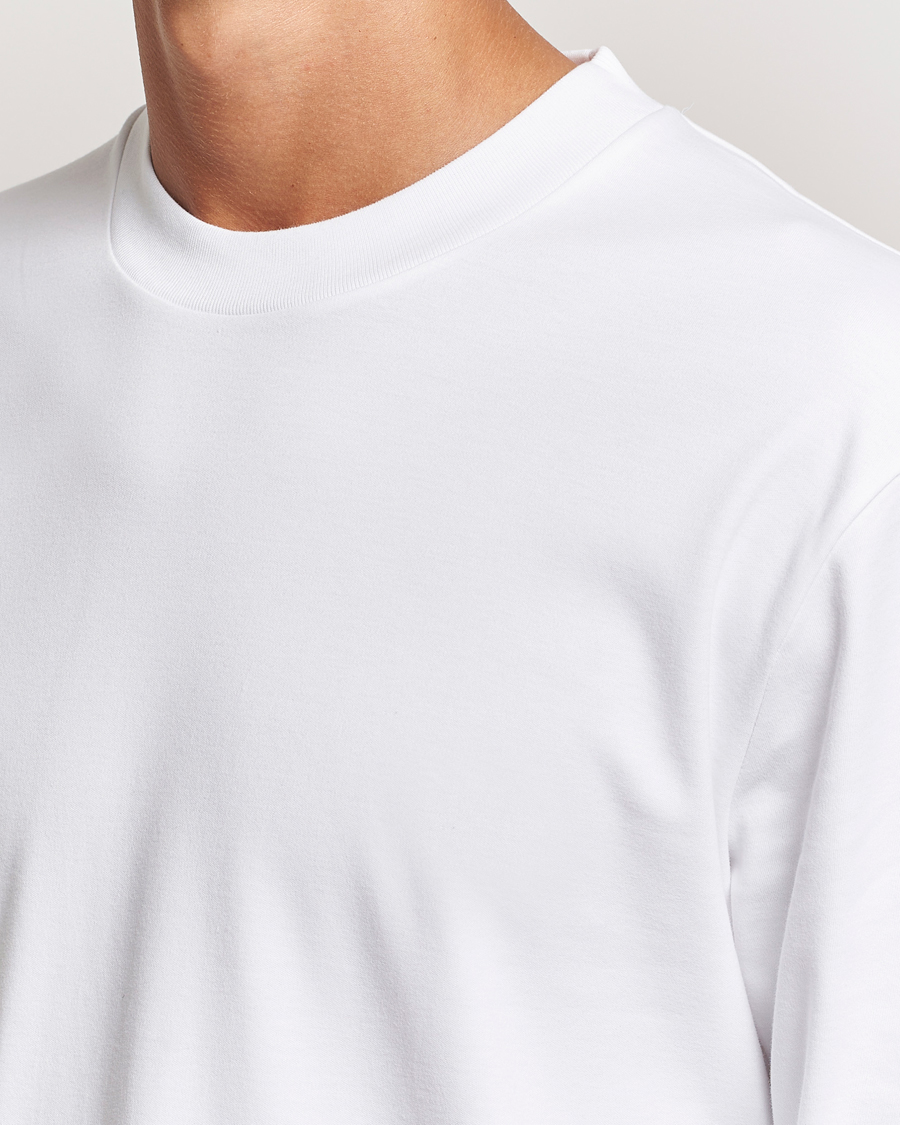 Sunspel Heavy Weight Supima Cotton Long Sleeve T-Shirt White