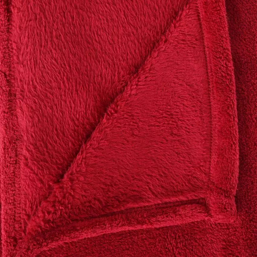 Plaid doux (150 cm) Tendresse Rouge