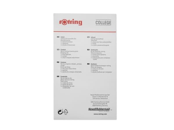 Rotring Isograph Set, Flerfarget, Pappeske, 1 stykker