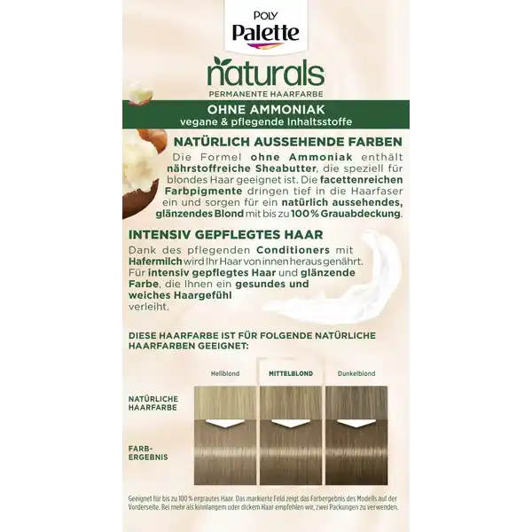 NATURALS Permanente Haarfarbe 7-0 Mittelblond