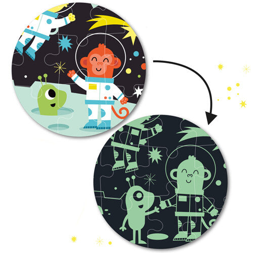 Apli kids puzzel glow in the dark   poster - ruimte - 60st