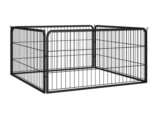 Parc pour chien 4 noire 100 x 100 x 50 cm 02_0043637