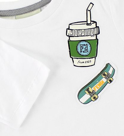 Fendi Kids T-shirt - Hvid m. Patches