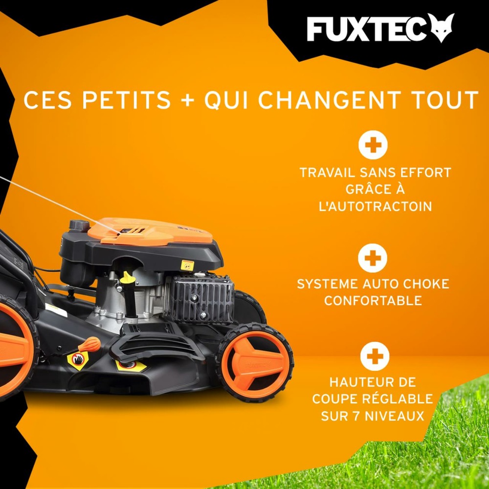 Tondeuse thermique autotractée 46cm 146cm3 - fx-rm4646 - 3,5 cv 50l