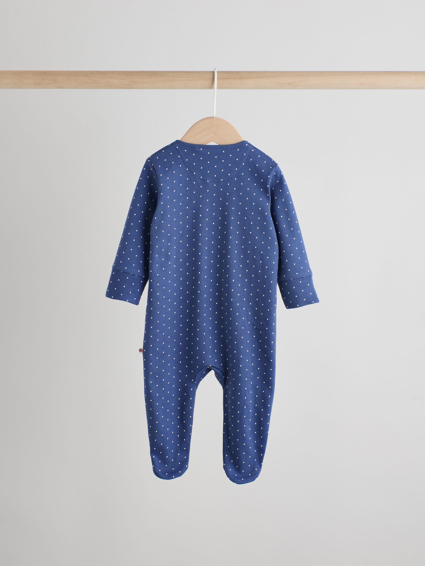 Marineblauw - Verpakking van 3 babypyjama's met tweewegrits (0-2jr)