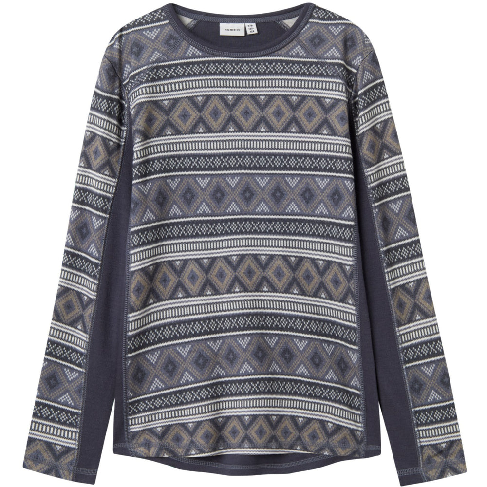 Køb Name It Ombre Blue Iceland Nkmwillto Uld Ls Top