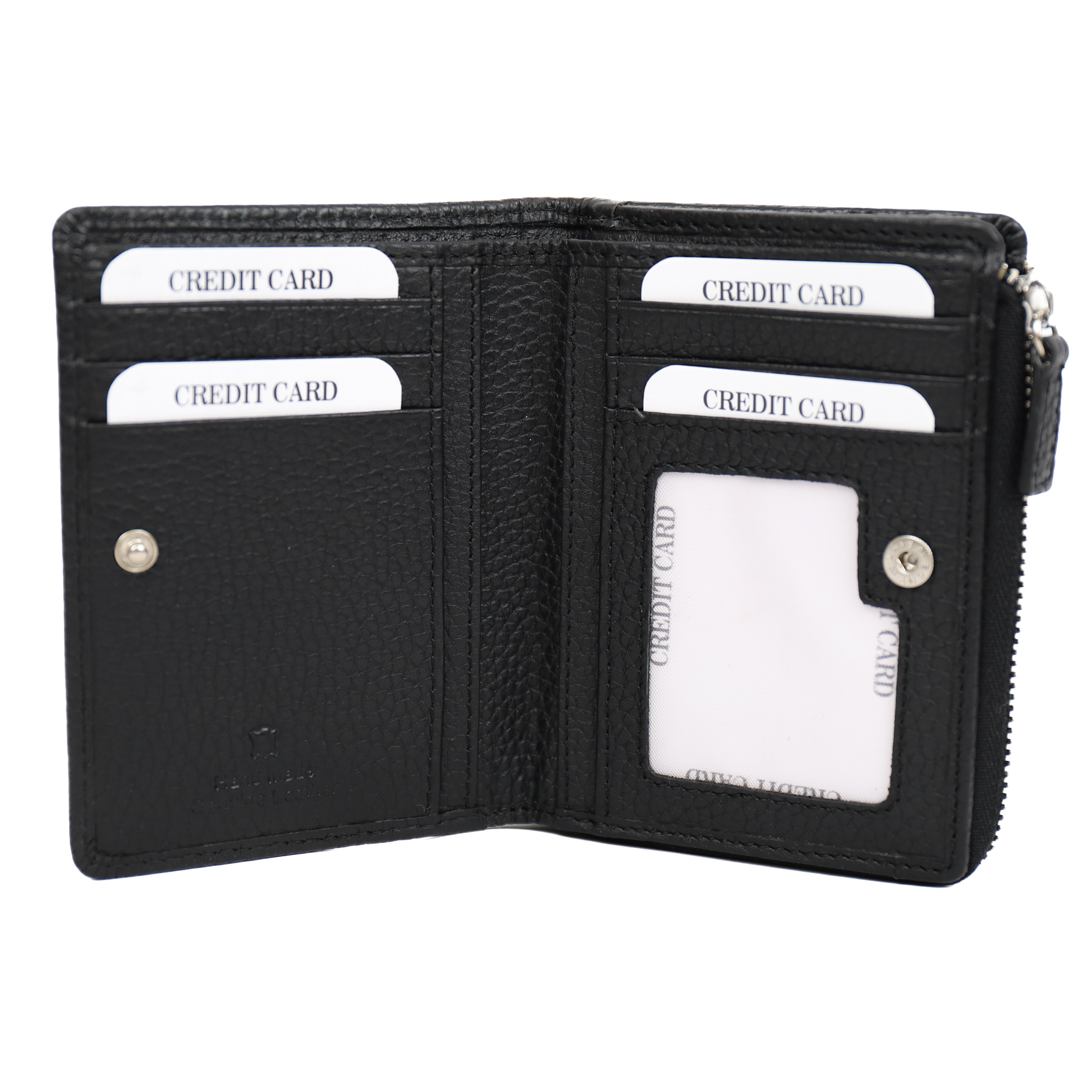 Ritsportemonnee 'Vida' Black Black
