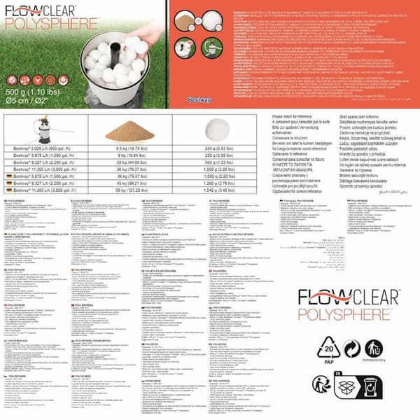 Bestway Flowclear Polysfære filterballer 500 g 58475