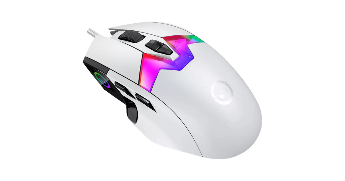 LORGARMSP80 gaming muis  (Wit, 100 - 26000 dpi, RGB, RGB display)