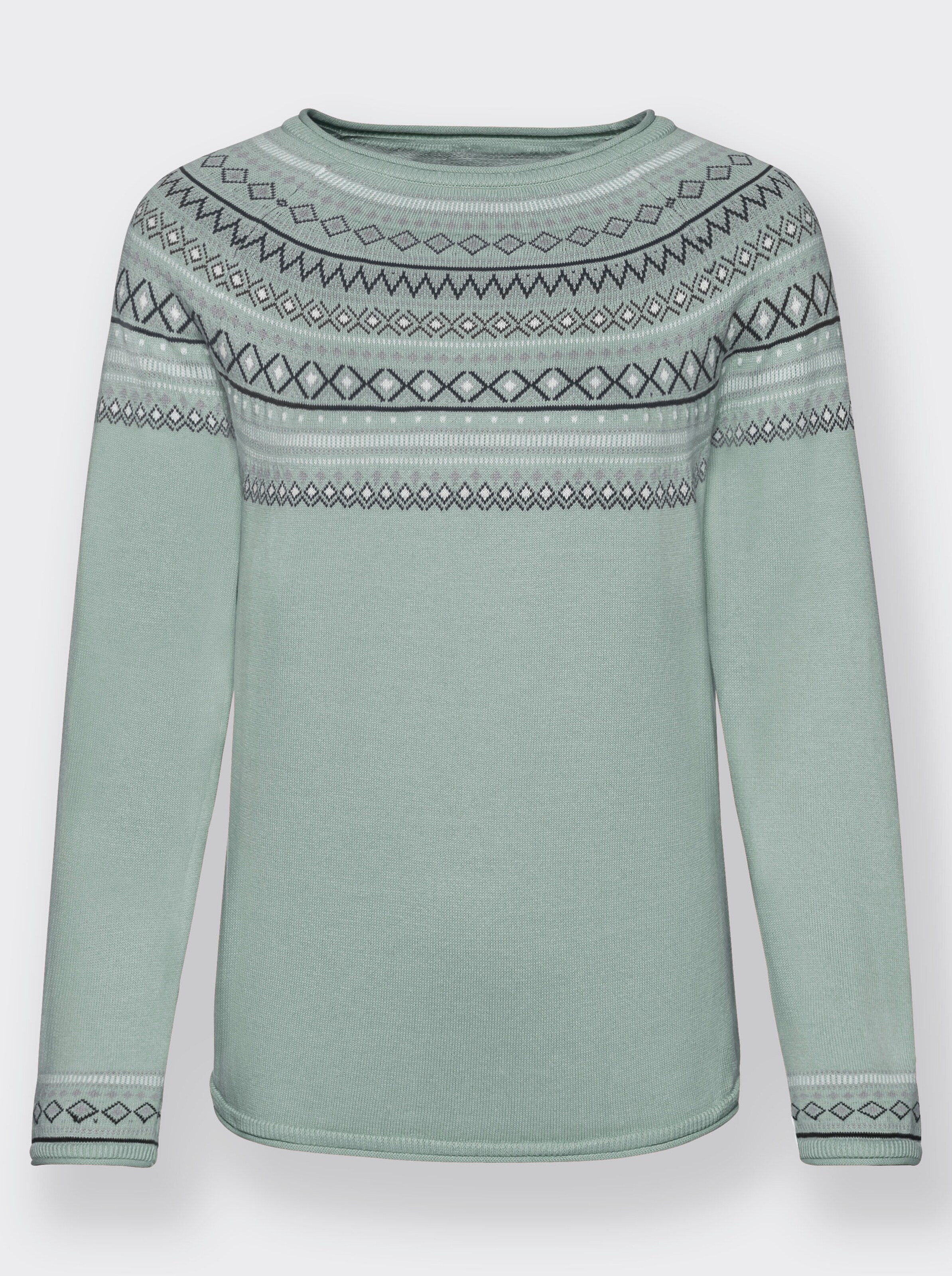 Norwegerpullover aus reiner Baumwolle