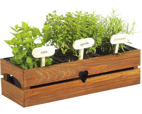 Houten plantenbak 50 x 19 x 15 cm