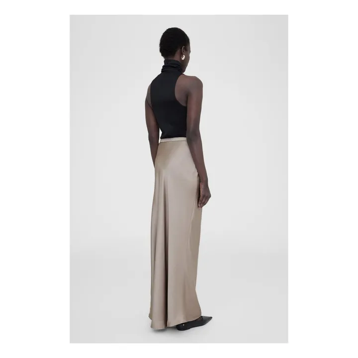 Anine Bing Jupe Longue Bar Soie | Taupe