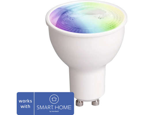 FLAIR Viyu LED reflectorlamp, dimbaar, GU10/5,5W (55W) 380 lm, 1800-6500 K + RGBW kleurverandering - Compatibel met SMART HOME van hornbach