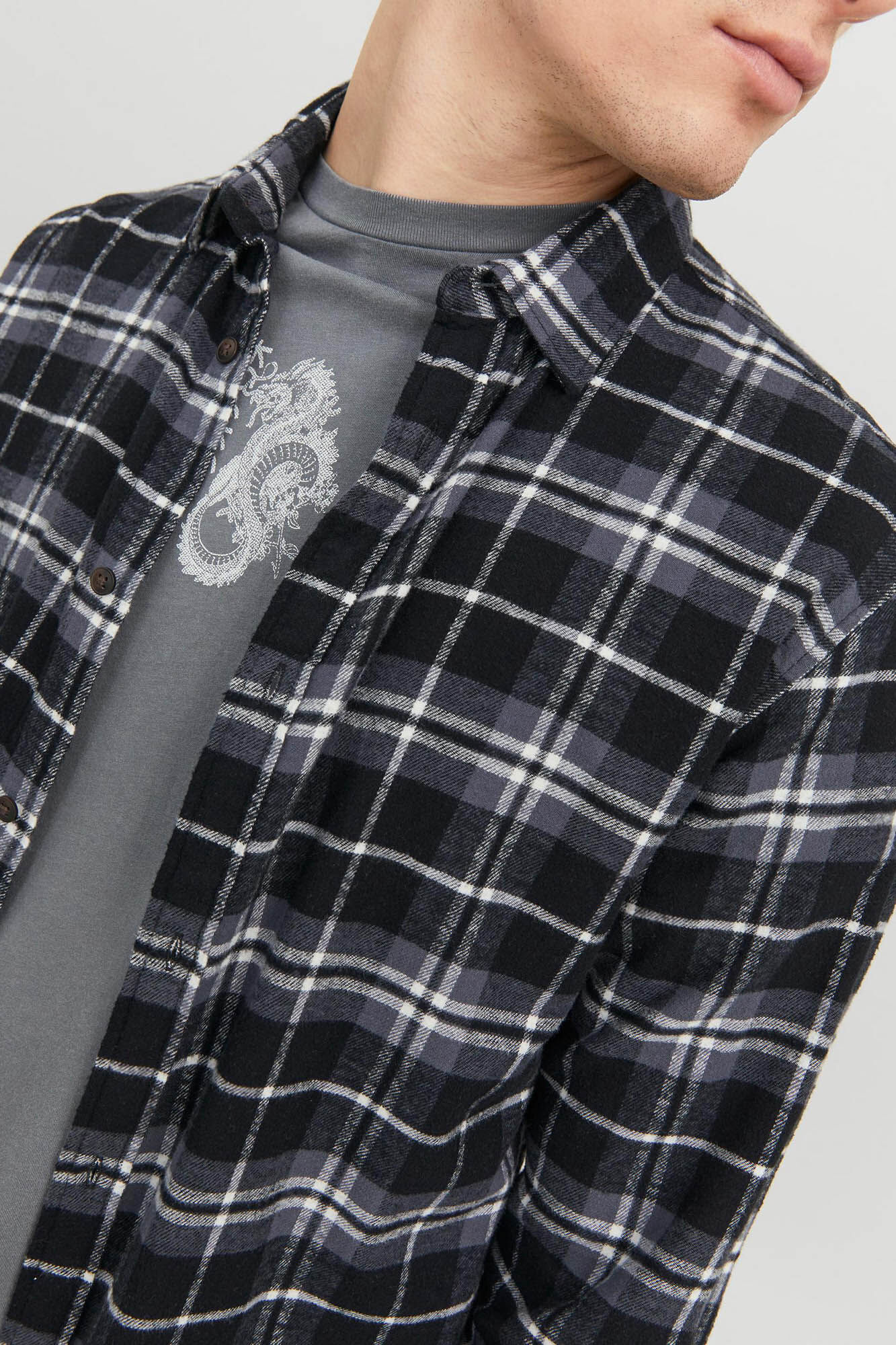 Camisa xadrez de sarja