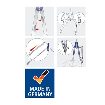 Staedtler Mars 554 - Coffret compas : mine ou bague interchangeable