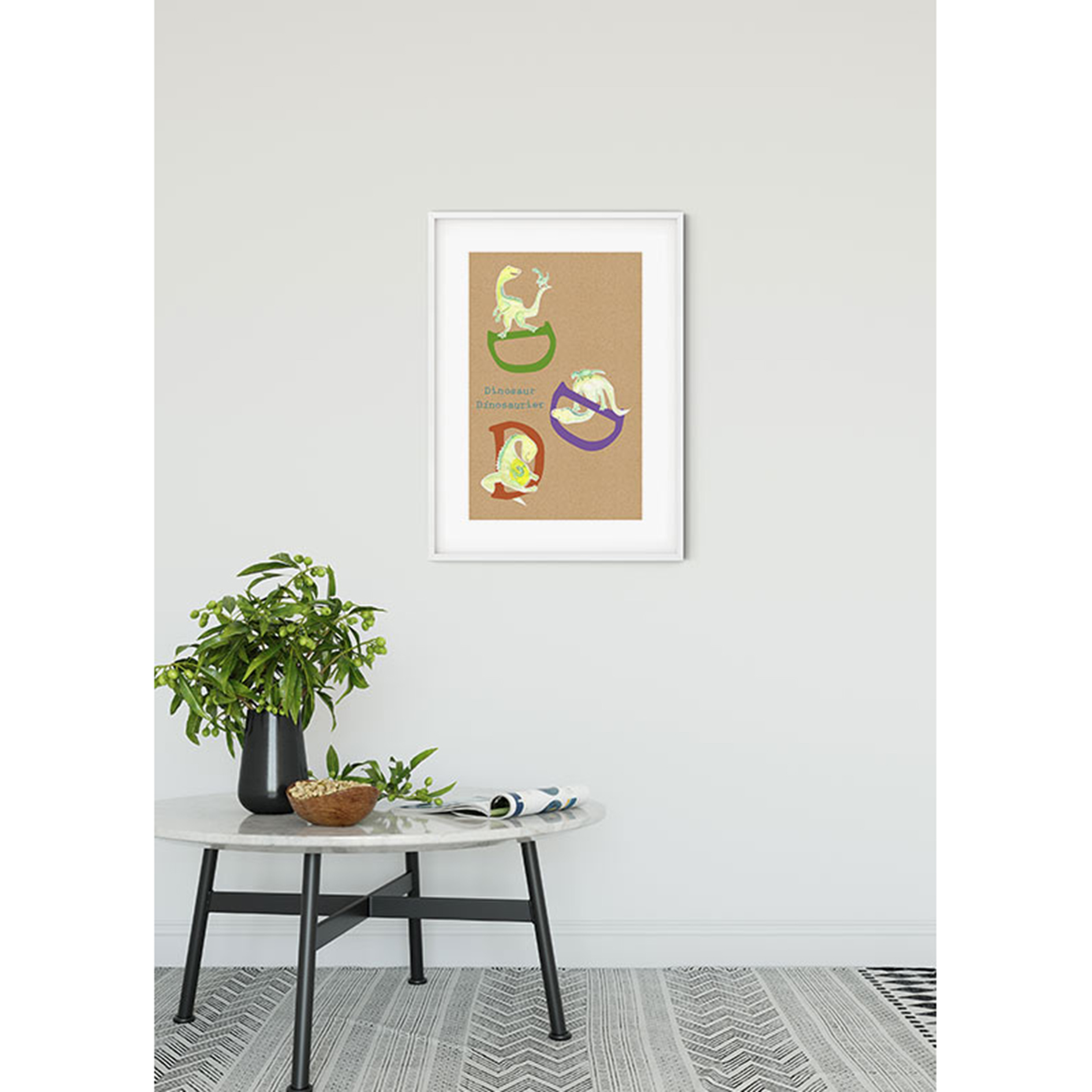 Wandbild ABC ANIMAL D - bunt - 50x70 cm