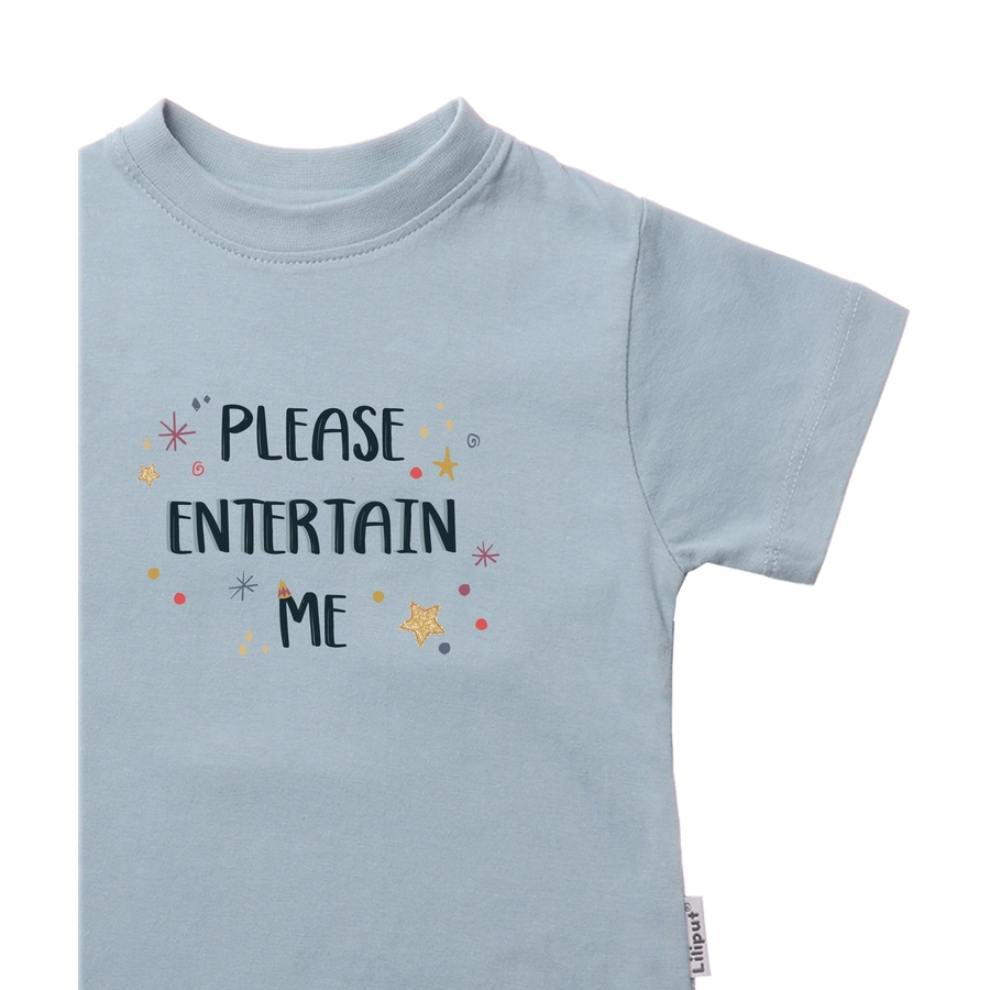 Liliput T-Shirt im 2er-Pack Please entertain me oliv-hellblau