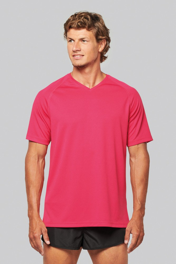 PROACT PA476 - T-shirt de sport manches courtes col v homme