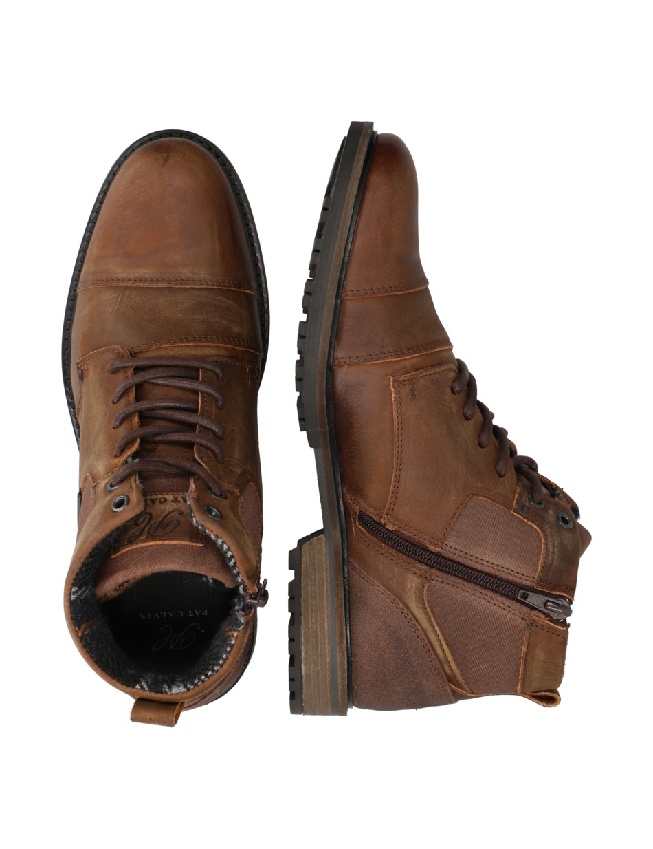Lederkombination Boot